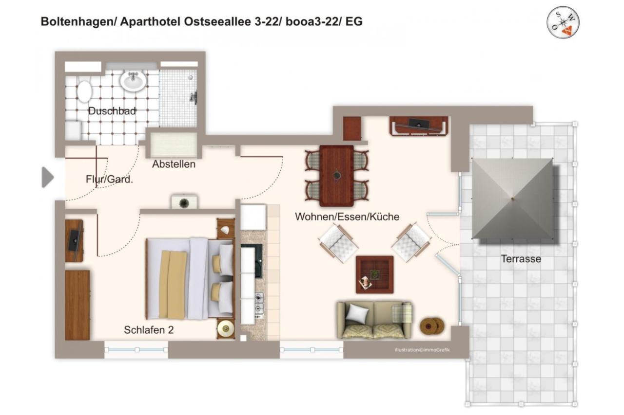 Aparthotel Ostseeallee Aparthotel Ostseeallee 3-22 Boltenhagen  Ngoại thất bức ảnh